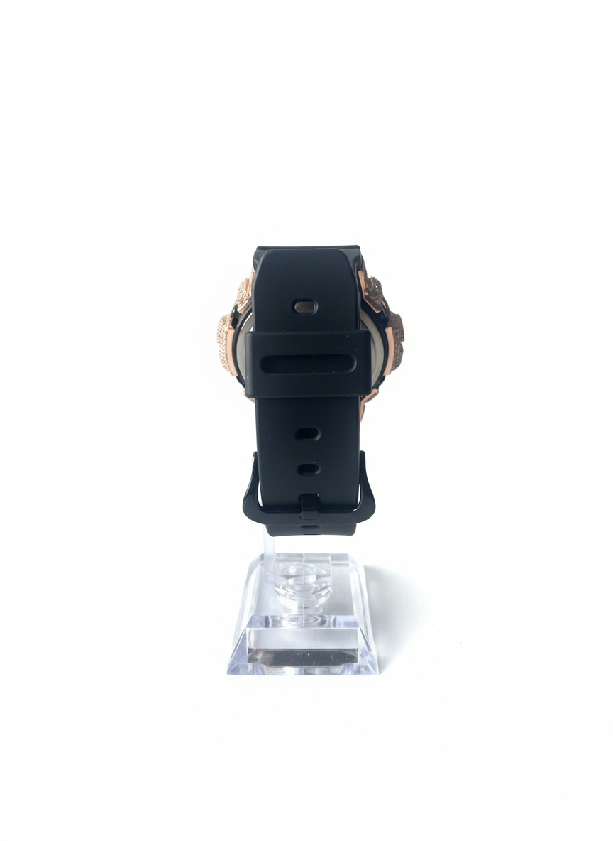 Diamond G-Shock - DW6900 - Grey Face - Rose Gold Bezel