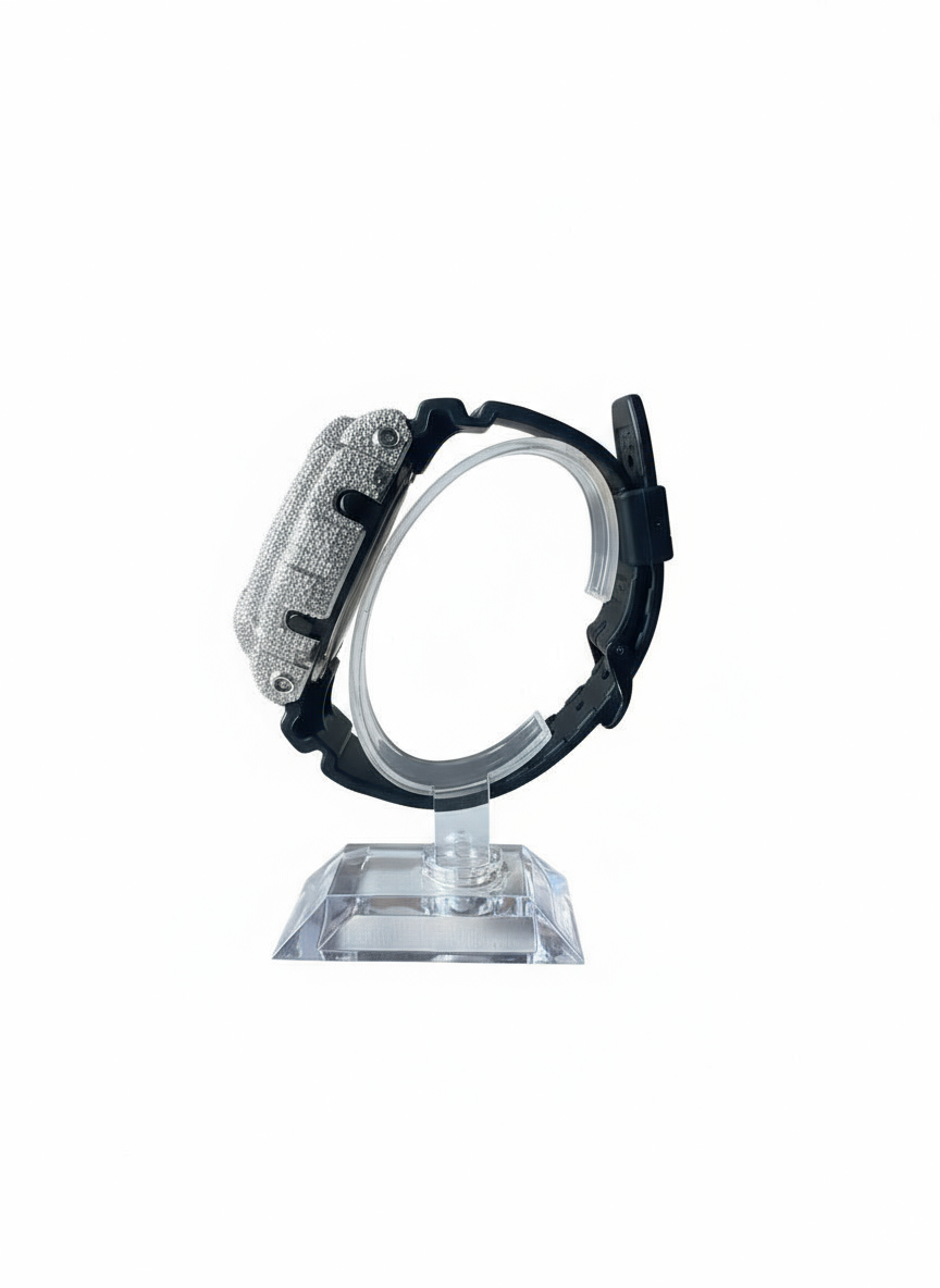 Diamond G-Shock DW6900 - Green Face - Silver Bezel